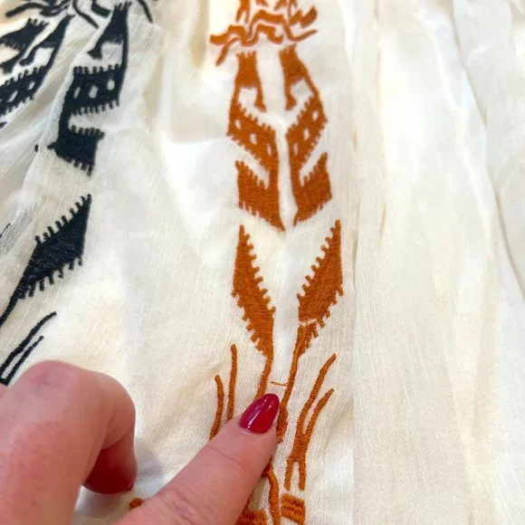 Anthropologie Akemi + Kin Siargao beaded embroidered layered sleeveless tank top - Picture 9 of 13